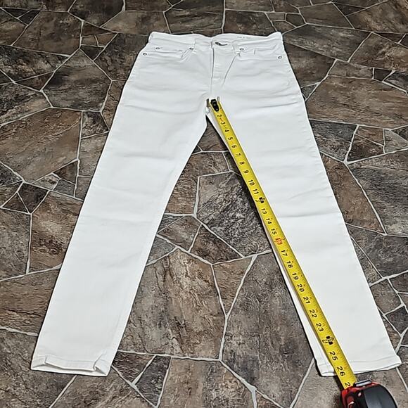 NWT Rag & Bone High Rise Skinny Jeans  Sz 26 in White - Picture 6 of 13